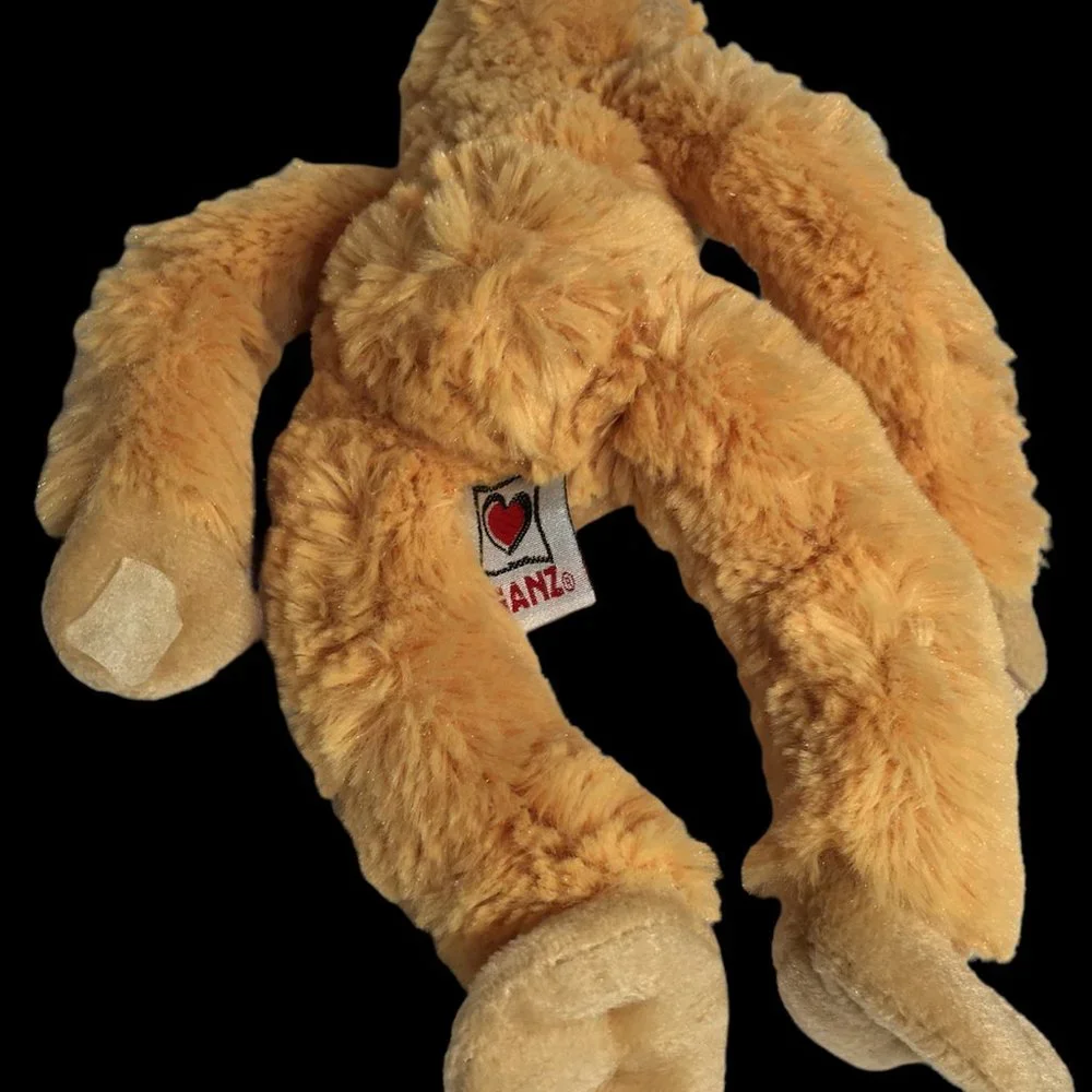 Ganz Hanging Monkey Soft Plush Orange Cream Stuffed Animal H10671 VHTF 10" RARE - Picture 7 of 8